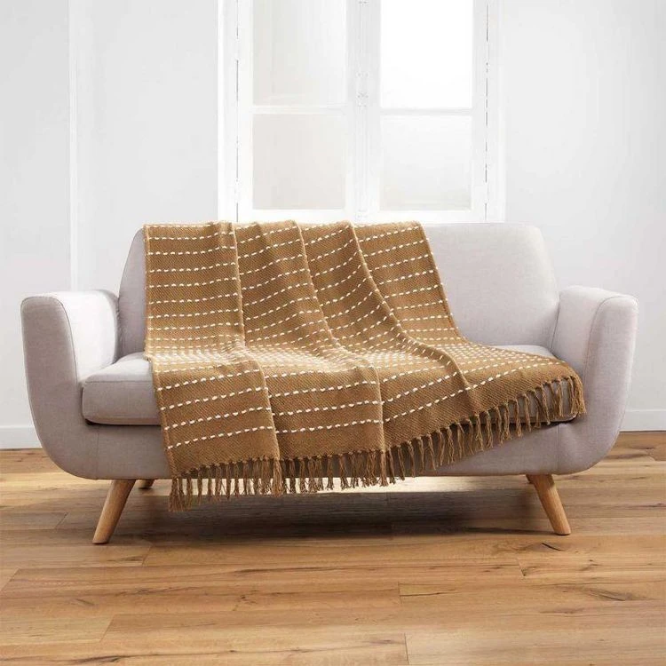 Remise 🧨 Paris Prix Plaid à Franges Tissé Cayenne 125x150cm Jaune 🎁 3 Remise 🧨 Paris Prix Plaid à Franges Tissé Cayenne 125x150cm Jaune 🎁