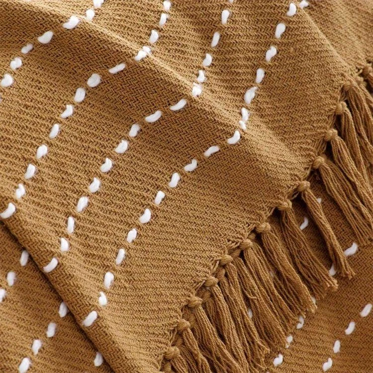 Remise 🧨 Paris Prix Plaid à Franges Tissé Cayenne 125x150cm Jaune 🎁 4 Remise 🧨 Paris Prix Plaid à Franges Tissé Cayenne 125x150cm Jaune 🎁 – Image 2