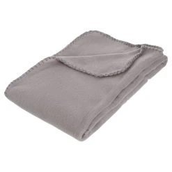 Budget 🌟 ATMOSPHERA Lot 2x Plaid Polaire - 125 X 150 Cm - Gris 👍