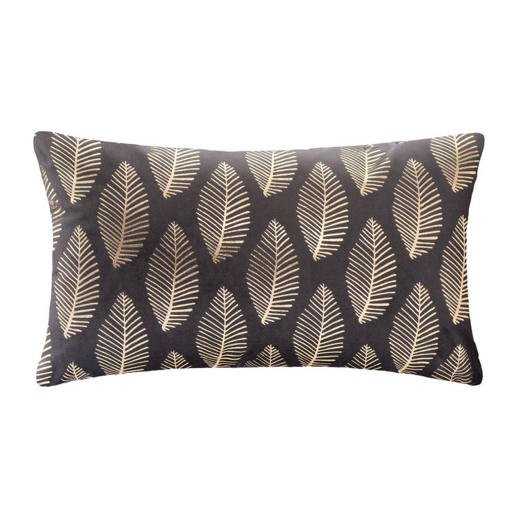 ATMOSPHERA Coussin effet velour à imprimé tropic - Gris foncé et or - 30 x 50 cm Tout neuf ⭐ ATMOSPHERA Coussin Effet Velour à Imprimé Tropic - Gris Foncé Et Or - 30 X 50 Cm ???? -Jardin Privé Shop unnamed file 256