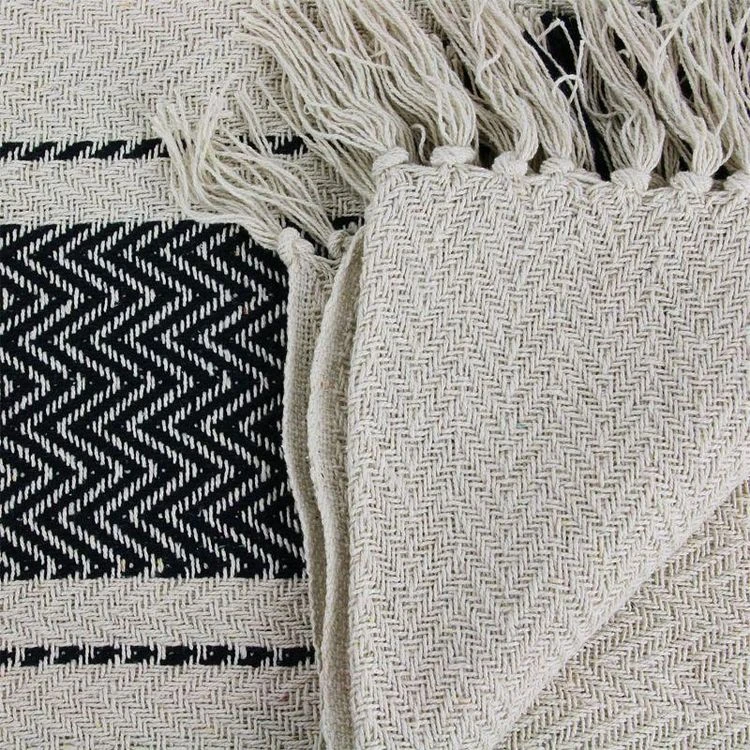 De gros 😉 Paris Prix Plaid Déco à Rayures Berbère 120x150cm Écru 🧨 5 De gros 😉 Paris Prix Plaid Déco à Rayures Berbère 120x150cm Écru 🧨 – Image 3