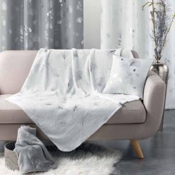 Grosses soldes ???? Paris Prix Plaid Imprimé Bloomy 125x150cm Gris ???? -Jardin Privé Shop unnamed file 2587