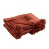 De gros ???? Paris Prix Plaid Déco à Pompons Polyes 130x170cm Marsala ???? -Jardin Privé Shop unnamed file 2621