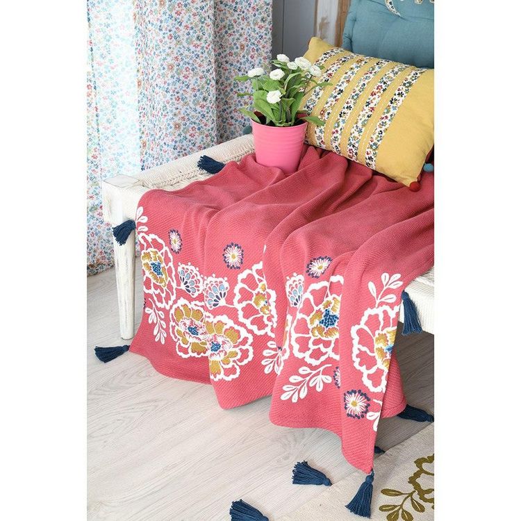 Lovely Casa Plaid 130x150 cm Amaryllis framboise coton Offres ???? Lovely Casa Plaid 130x150 Cm Amaryllis Framboise Coton ???? -Jardin Privé Shop unnamed file 2638