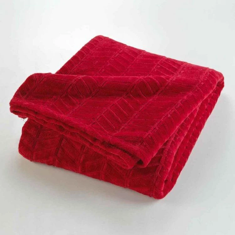 Coupon 🤩 Paris Prix Plaid Flanelle Uni Arya 180x220cm Carmin 😀 4 Coupon 🤩 Paris Prix Plaid Flanelle Uni Arya 180x220cm Carmin 😀 – Image 2