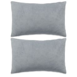 Meilleure vente ???? VIDAXL Coussins 2 Pcs Tissu 40x60 Cm Gris ????