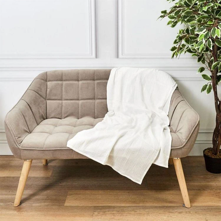 Acheter 👍 Paris Prix Plaid Uni En Coton Murial 120x150cm Ivoire ✨ 5 Acheter 👍 Paris Prix Plaid Uni En Coton Murial 120x150cm Ivoire ✨ – Image 3