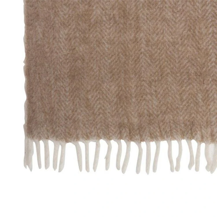 Budget 😍 Paris Prix Plaid Déco Bord 136x190cm Marron & Blanc 🥰 4 Budget 😍 Paris Prix Plaid Déco Bord 136x190cm Marron & Blanc 🥰 – Image 2