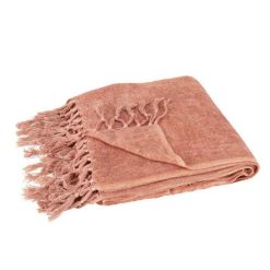 Budget ???? Paris Prix Plaid Floche Viscose 21x32cm Saumon ????