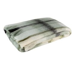 Tout neuf ???? Paris Prix Plaid Déco Quadrillé 136x190cm Marron & Blanc ????