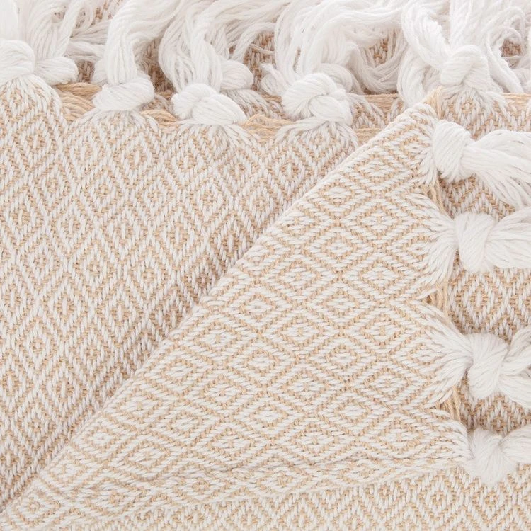 Meilleure vente 🛒 ATMOSPHERA Plaid Nomade 125x150 Cm Coton Recyclé Lin 🔔 4 Meilleure vente 🛒 ATMOSPHERA Plaid Nomade 125x150 Cm Coton Recyclé Lin 🔔 – Image 2