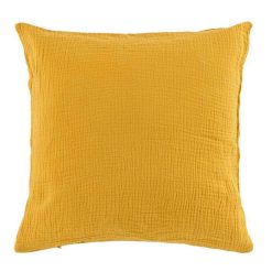 Nouveau ???? Paris Prix Coussin Déco Uni Angelia 40x40cm Jaune ????