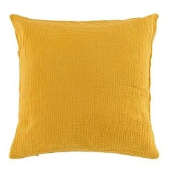 Nouveau 💯 Paris Prix Coussin Déco Uni Angelia 40x40cm Jaune 🤩