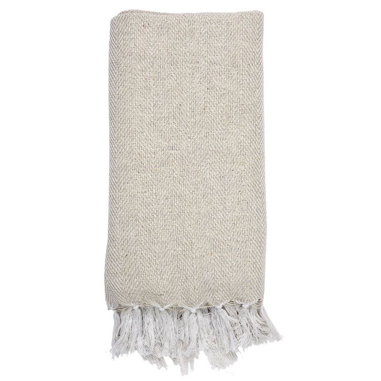 TOILINUX Plaid jacquard - Beige Promo ???? TOILINUX Plaid Jacquard - Beige ???? -Jardin Privé Shop unnamed file 2766