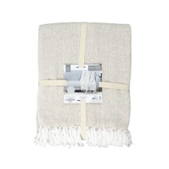 Promo ???? TOILINUX Plaid Jacquard - Beige ???? 4 Promo ???? TOILINUX Plaid Jacquard - Beige ???? -Jardin Privé Shop unnamed file 2767