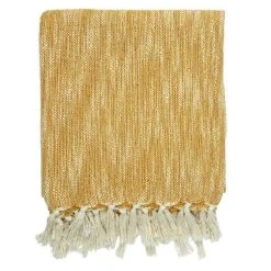 Budget 🎁 Paris Prix Plaid à Franges Bicolore 120x150cm Naturel & Moutarde ❤️ -Jardin Privé Shop unnamed file 2779