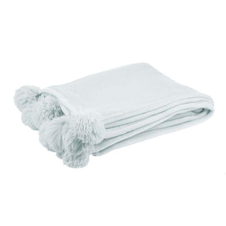 Paris Prix Plaid à Pompons Blanket 130x180cm Bleu Clair Nouveau ???? Paris Prix Plaid à Pompons Blanket 130x180cm Bleu Clair ???? -Jardin Privé Shop unnamed file 2781
