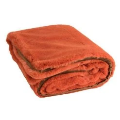 Bon marché 🔥 Paris Prix Plaid Imitation Fourrure Cutie 130x180cm Orange 🥰