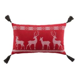 Le moins cher ???? Paris Prix Coussin Déco Cosy Home II 30x50cm Rouge ????