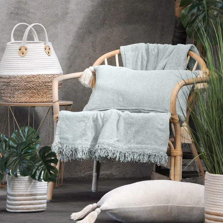 Grosses soldes đ Lovely Casa Plaid 125x150 Cm Chila Azur âš 4 Grosses soldes đ Lovely Casa Plaid 125x150 Cm Chila Azur âš â Image 2