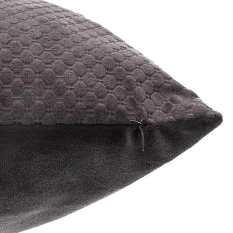 Meilleure vente đ Coussin DĂ©houssable Velours Bulle 45x45cm Gris â 5 Meilleure vente đ Coussin DĂ©houssable Velours Bulle 45x45cm Gris â â Image 3