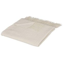 Bon marché ???? Plaid Maille Deep Soul 130x180cm Ivoire ????