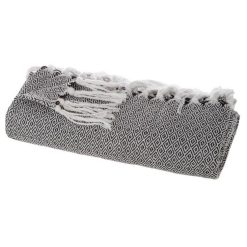 Vente flash ???? Plaid Nomade 125x150cm Noir ????