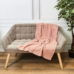 Promo 🥰 Paris Prix Plaid Uni En Coton Murial 120x150cm Rose Litchi 💯 -Jardin Privé Shop unnamed file 2858