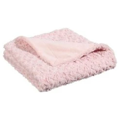 Offres 🌟 Plaid Imitation Fourrure Bouclée 120x160cm Rose ⭐