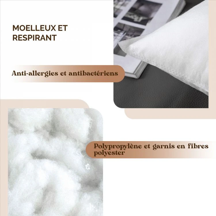 Meilleure vente ✔️ VIVEZEN Lot De 2 Oreillers, Coussins De Garnissage - 30 X 50 Cm - Blanc 😀 5 Meilleure vente ✔️ VIVEZEN Lot De 2 Oreillers, Coussins De Garnissage - 30 X 50 Cm - Blanc 😀 – Image 3
