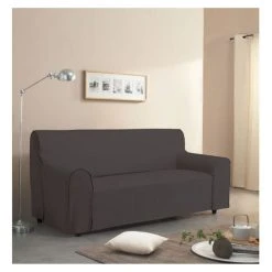 Offres ❤️ COTE DECO Housse De Canapé Unie Emboitant En Polycoton ❤️