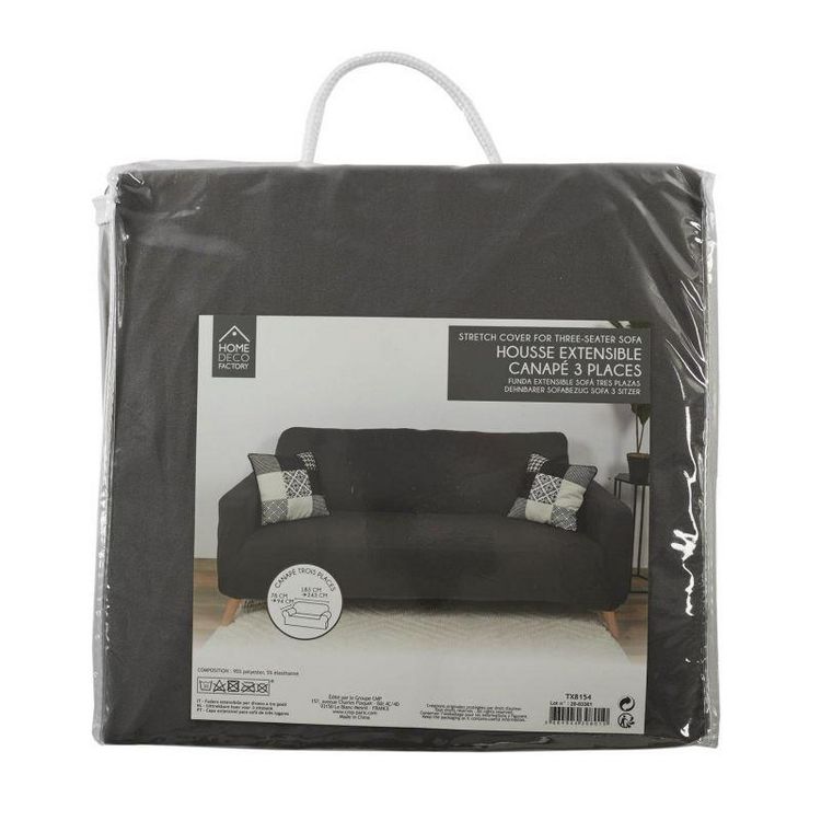 Paris Prix Housse de Canapé 3 Places Extensible 80x230cm Gris Nouveau ❤️ Paris Prix Housse De Canapé 3 Places Extensible 80x230cm Gris ✨ -Jardin Privé Shop unnamed file 3002
