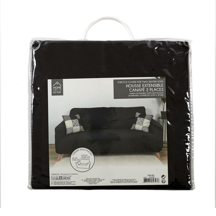The Home Deco Factory Housse extensible pour canapé 2 places - Noir - 170 x 80 cm Coupon ???? The Home Deco Factory Housse Extensible Pour Canapé 2 Places - Noir - 170 X 80 Cm ???? -Jardin Privé Shop unnamed file 3037