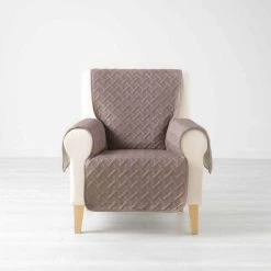 Vente flash 🥰 Paris Prix Protège Fauteuil Lounge 165x179cm Noisette ⭐