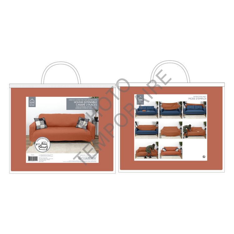 TOILINUX Housse extensible pour canapé 2 places - Rose Meilleur prix ???? TOILINUX Housse Extensible Pour Canapé 2 Places - Rose ???? -Jardin Privé Shop unnamed file 3077