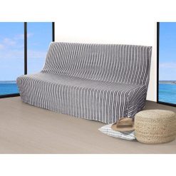 Meilleur prix ❤️ Soleil D'ocre Housse De Clic Clac Largeur 190 Cm Cotonade Gris ????