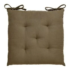 Offres ⌛ ACTUEL Galette De Chaise Matelassée 5 Points En Coton Uni ❤️