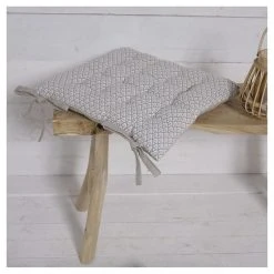 Acheter 💯 TODAY Galette De Chaise Matelassée Fantaisie En Coton à Nouettes KARMA ⭐