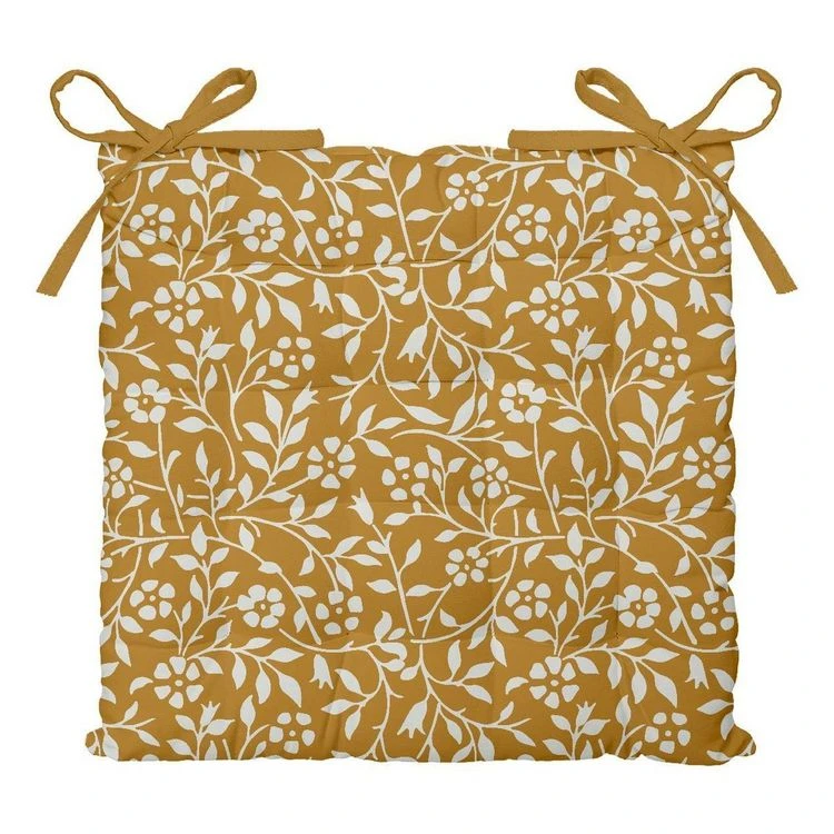 De gros 🥰 TODAY Galette De Chaise Matelassée En Coton Fantaisie Avec Nouettes INDIAN FLOWERS 👏 4 De gros 🥰 TODAY Galette De Chaise Matelassée En Coton Fantaisie Avec Nouettes INDIAN FLOWERS 👏 – Image 2