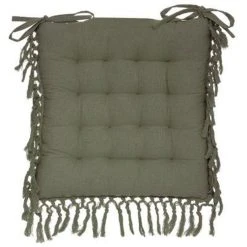 Meilleure affaire 😉 Galette De Chaise Macramé 40x40cm Vert Kaki 🤩