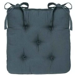 De gros ❤️ Galette De Chaise 5 Boutons 40x40cm Orage ✨