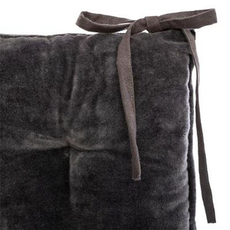 Galette de Chaise en Velours Zada 38x38cm Gris De gros ???? Galette De Chaise En Velours Zada 38x38cm Gris ???? -Jardin Privé Shop unnamed file 3177