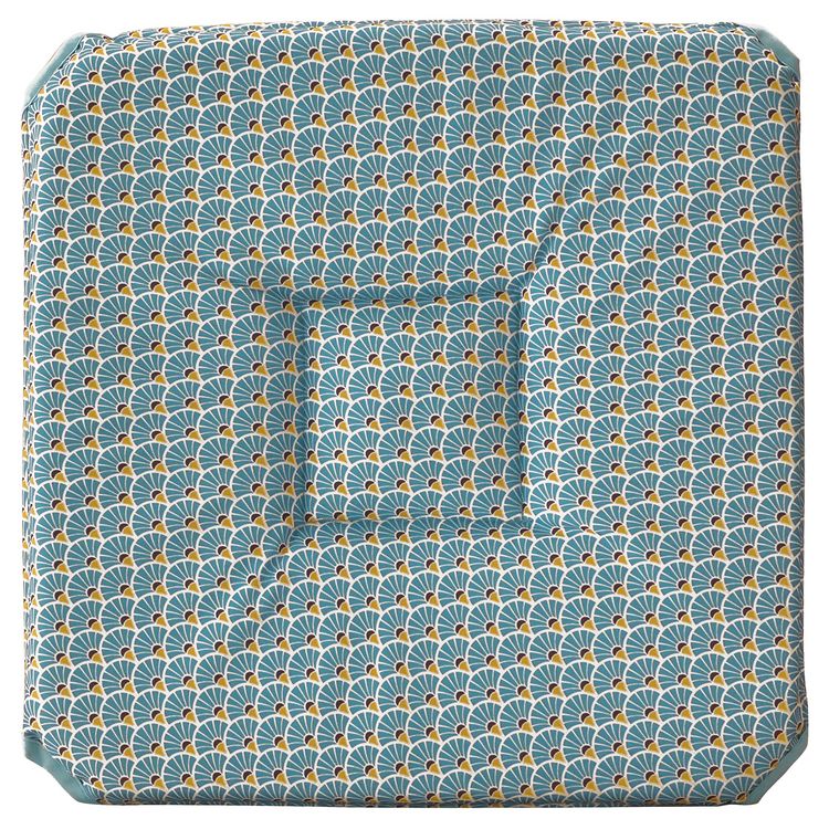 Galette de chaise anti-taches à rabats Paon bleu turquoise Le moins cher ???? Galette De Chaise Anti-taches à Rabats Paon Bleu Turquoise ❤️ -Jardin Privé Shop unnamed file 3199
