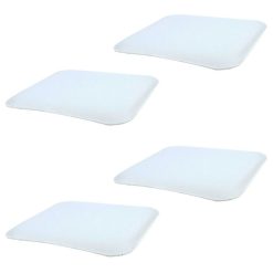Coupon ???? IDIMEX Lot De 4 Coussins D'assise Antidérapants GRACE, Galettes De Chaises En Feutre Blanc De Format Carré Avec Picots En Caoutchouc Noir ????