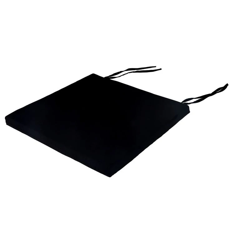 Meilleure affaire 😀 IDIMEX Lot De 4 Coussins D'assise AMATA Galettes De Chaises De Salle à Manger De Format Carré, Avec Ficelles D'attache, Coloris Noir 😀 3 Meilleure affaire 😀 IDIMEX Lot De 4 Coussins D'assise AMATA Galettes De Chaises De Salle à Manger De Format Carré, Avec Ficelles D'attache, Coloris Noir 😀