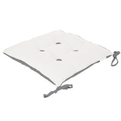 Vente flash ???? Soleil D'ocre Dessus De Chaise En Coton Boudoir - 40 X 40 Cm - Blanc Et Gris ⭐