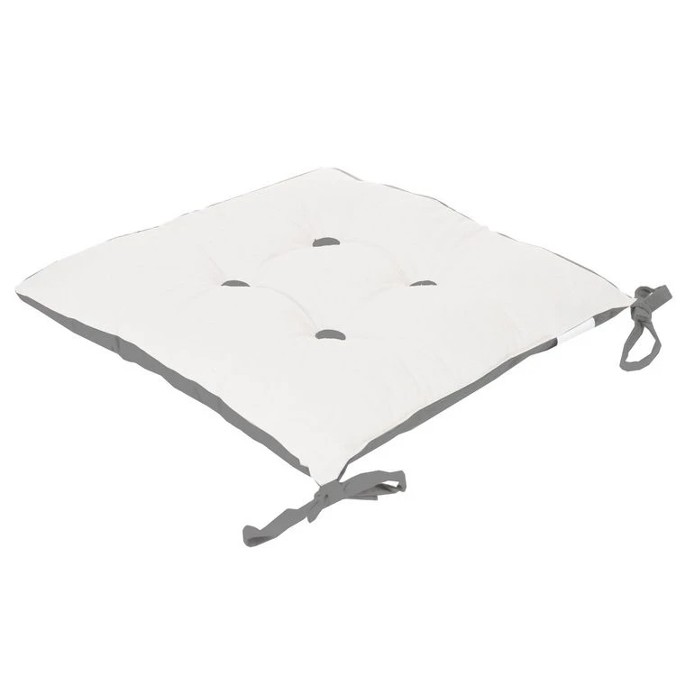 Vente flash 🌟 Soleil D'ocre Dessus De Chaise En Coton Boudoir - 40 X 40 Cm - Blanc Et Gris ⭐ 3 Vente flash 🌟 Soleil D'ocre Dessus De Chaise En Coton Boudoir - 40 X 40 Cm - Blanc Et Gris ⭐