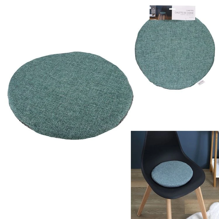 Le moins cher 🧨 TOILINUX Lot De 6 Galettes De Chaises Rondes - Diamètre 34 Cm - Céladon ✔️ 4 Le moins cher 🧨 TOILINUX Lot De 6 Galettes De Chaises Rondes - Diamètre 34 Cm - Céladon ✔️ – Image 2