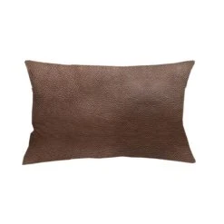 Le moins cher 😉 Coussin Déco Déhoussable Effet Faux Cuir SUEDINE 👏
