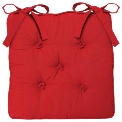 Coupon ???? Galette De Chaise 5 Boutons 40x40cm Rouge ⌛